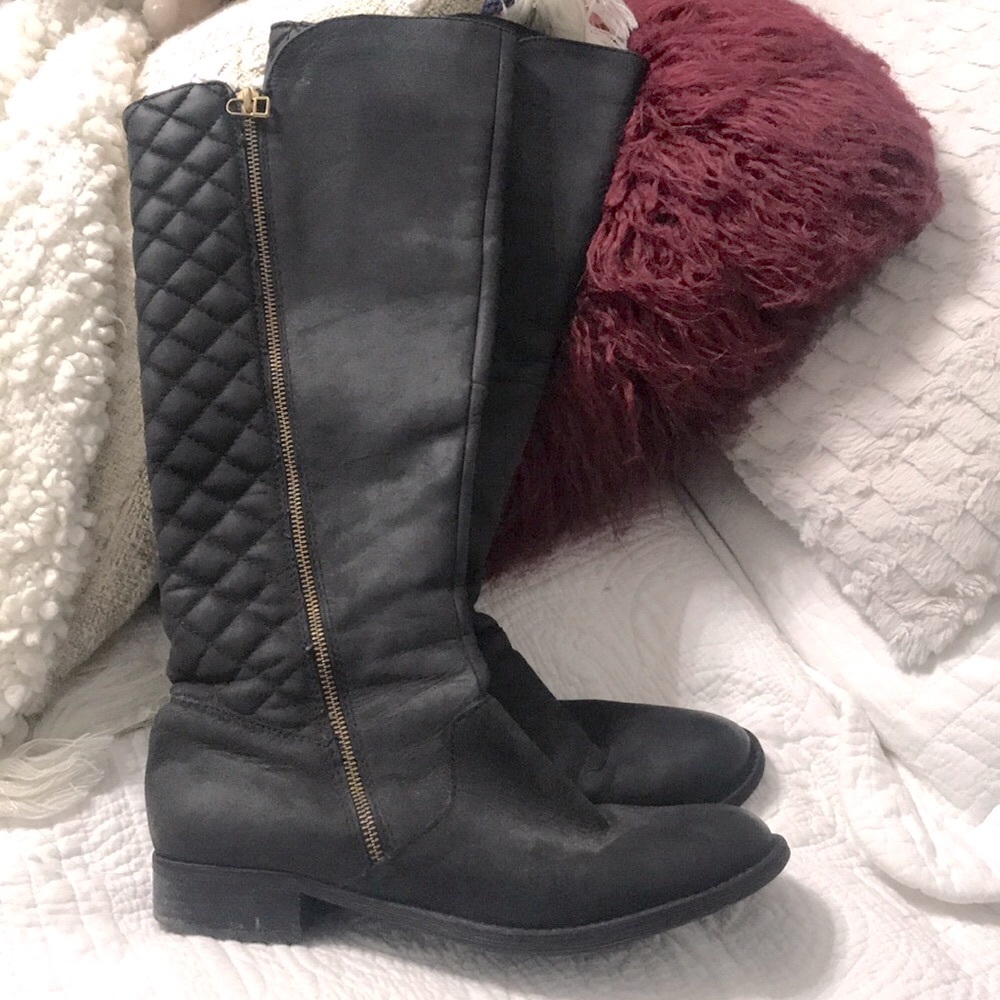 steve madden northside quilt back knee high boot